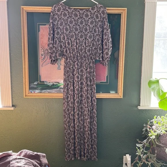 Christy Dawn Mia Dress Deadstock Gray Jacquard XS - Picture 3 of 6